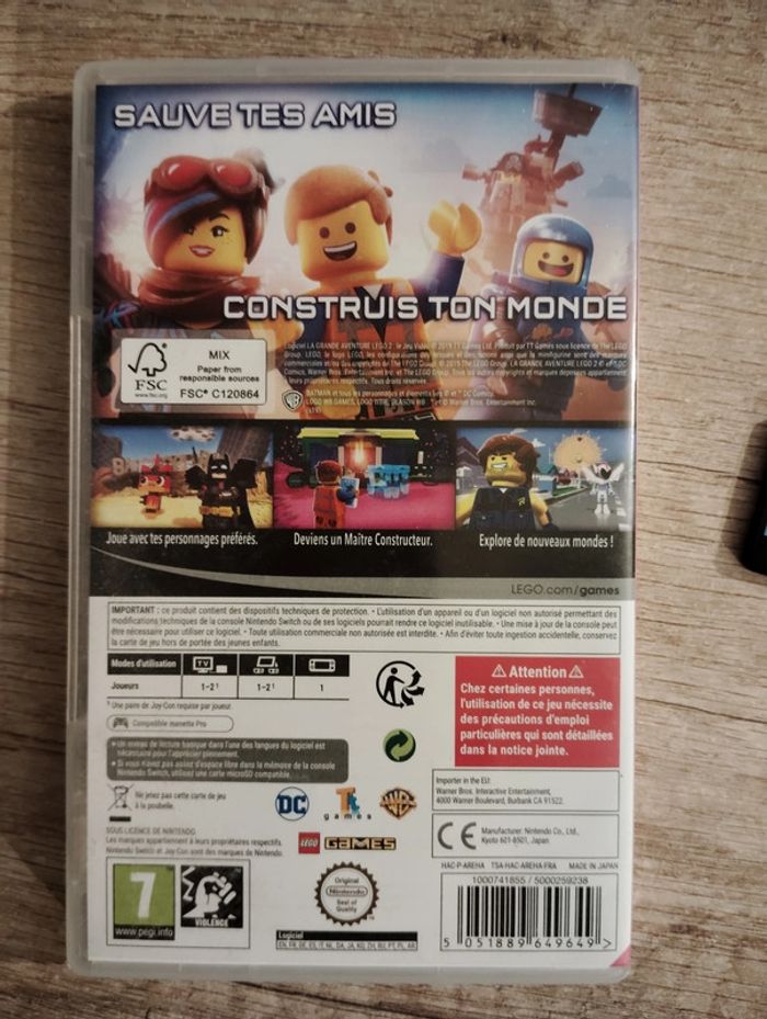 Jeu switch Lego movie - photo numéro 2