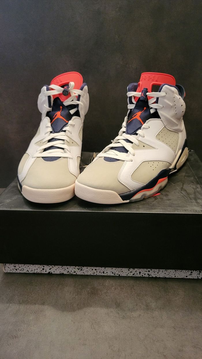 Air Jordan 6 Retro Tinker White Infrared 23 Neutral Grey Sail - 384664104 - Size : 48.5 🌈🌈 - photo numéro 4