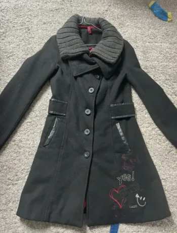 Manteau long desigual taille 38