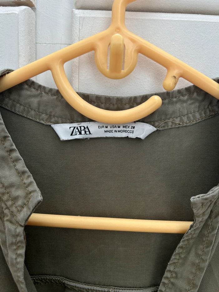 Chemise kaki Zara taille M - en très bon état style militaire - photo numéro 7