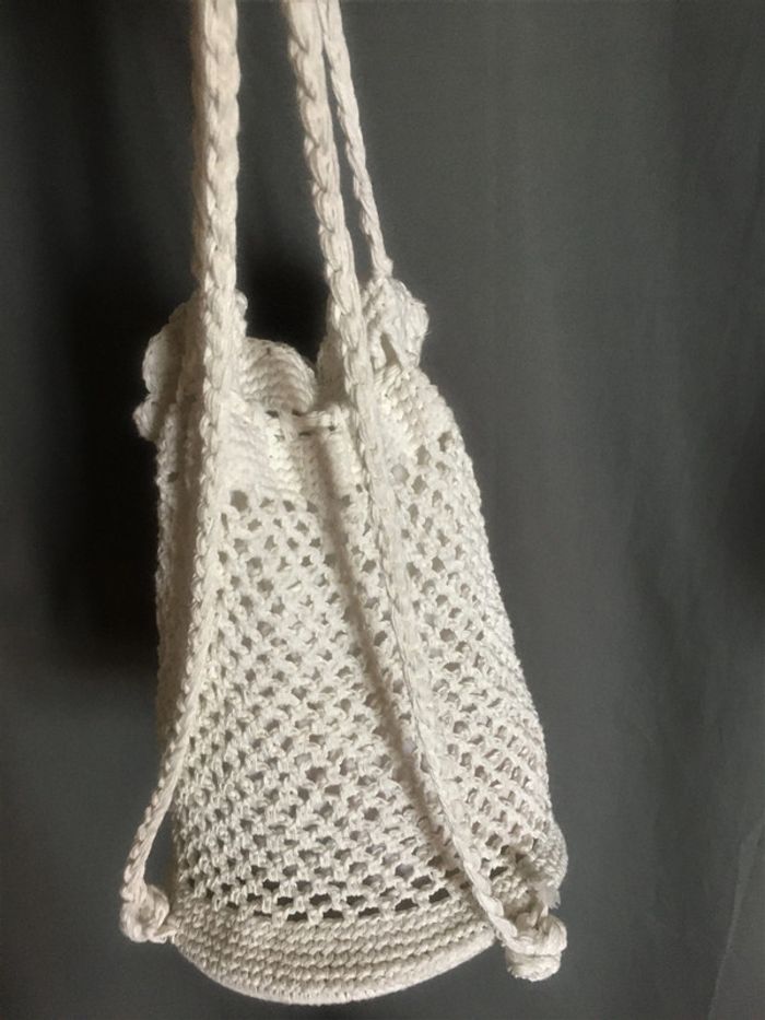 Sac à dos au crochet blanc ellen & James - photo numéro 3