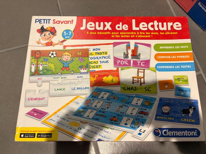Jeu de lecture 5-7 ans jeu éducatif petit savant clémentoni