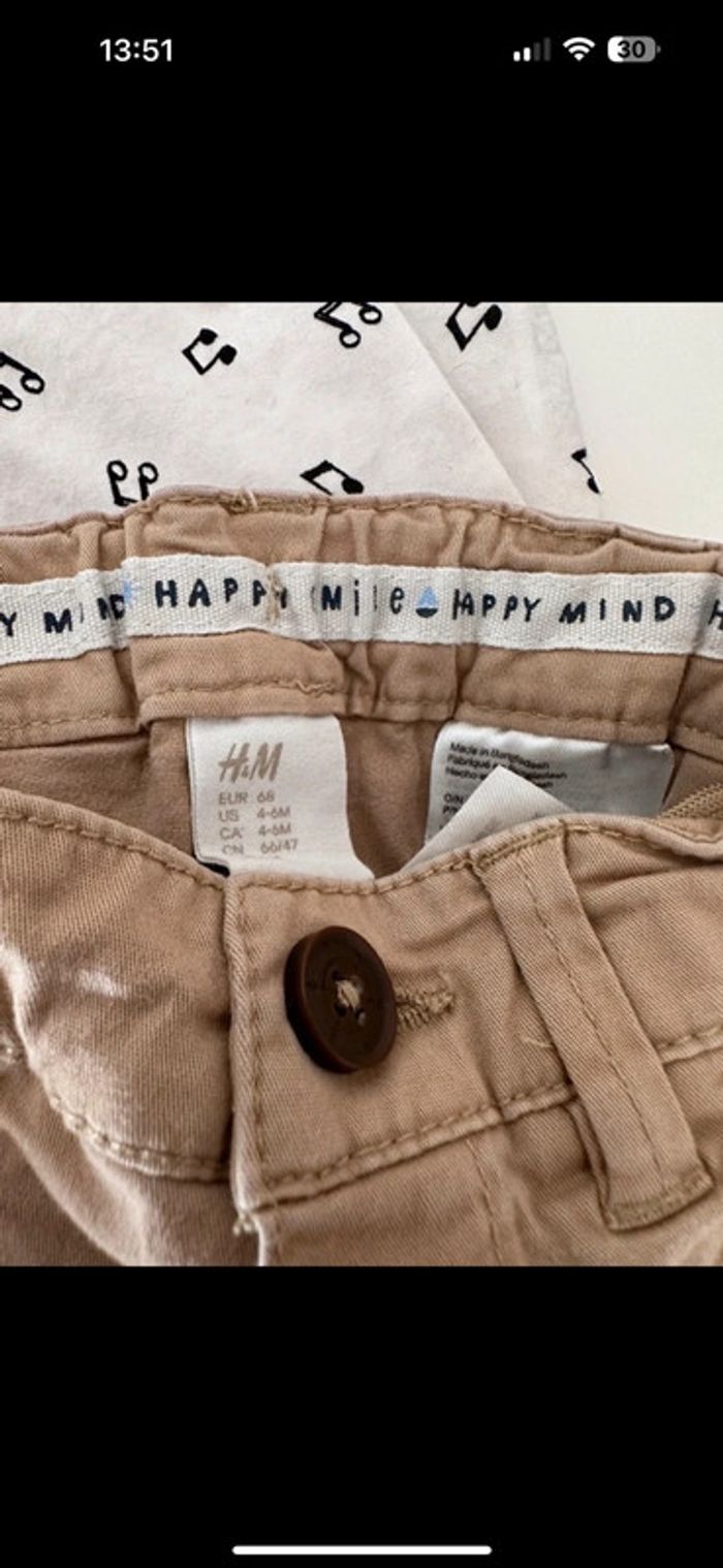 Lot chemise musique et pantalon beige 🎶 - photo numéro 2