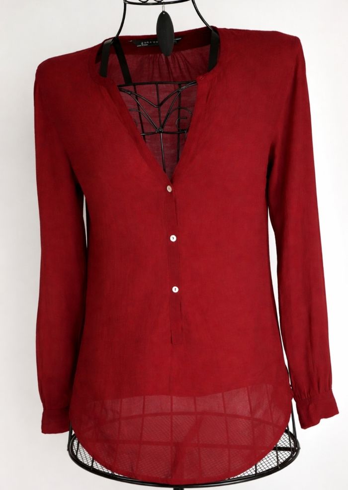 Blouse bordeau zara