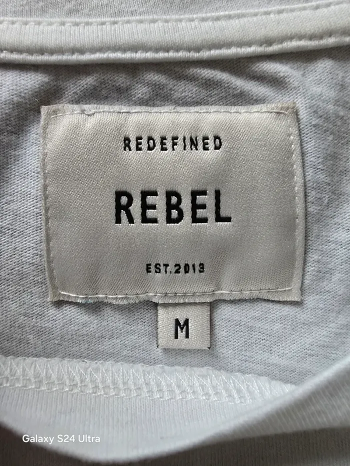 T-shirt Rebel à poche – dégradé gris/blanc – style casual - photo numéro 6