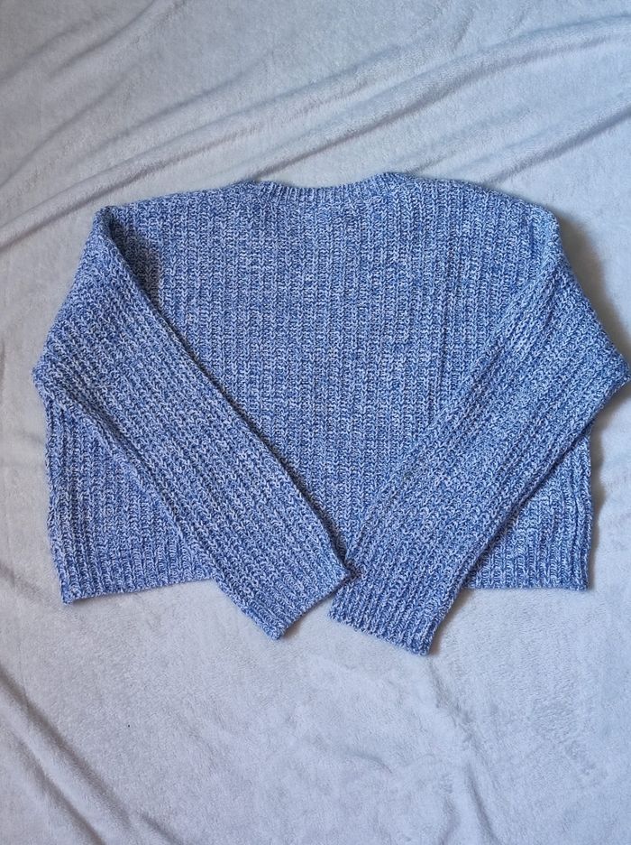 Pull tricot bleu taille unique - photo numéro 4
