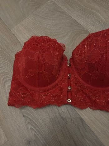 Soutiens gorge bustier rouge pailleté 90 C