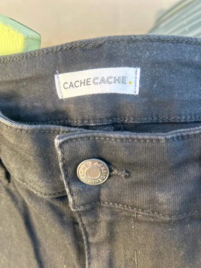 Jeans noir cache cache - photo numéro 3