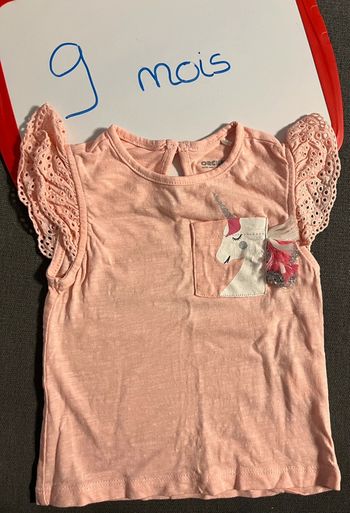 Teeshirt motif licorne 9 mois