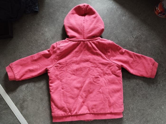 Veste rose molletonnée 12 mois - photo numéro 4