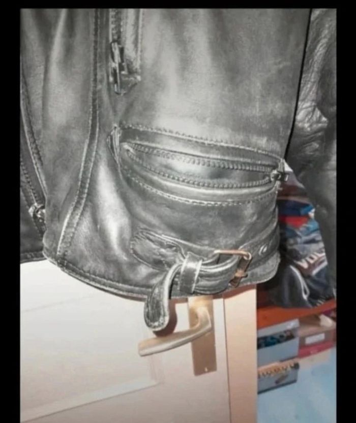 Blouson cuir moto( lire descriptif) - photo numéro 2