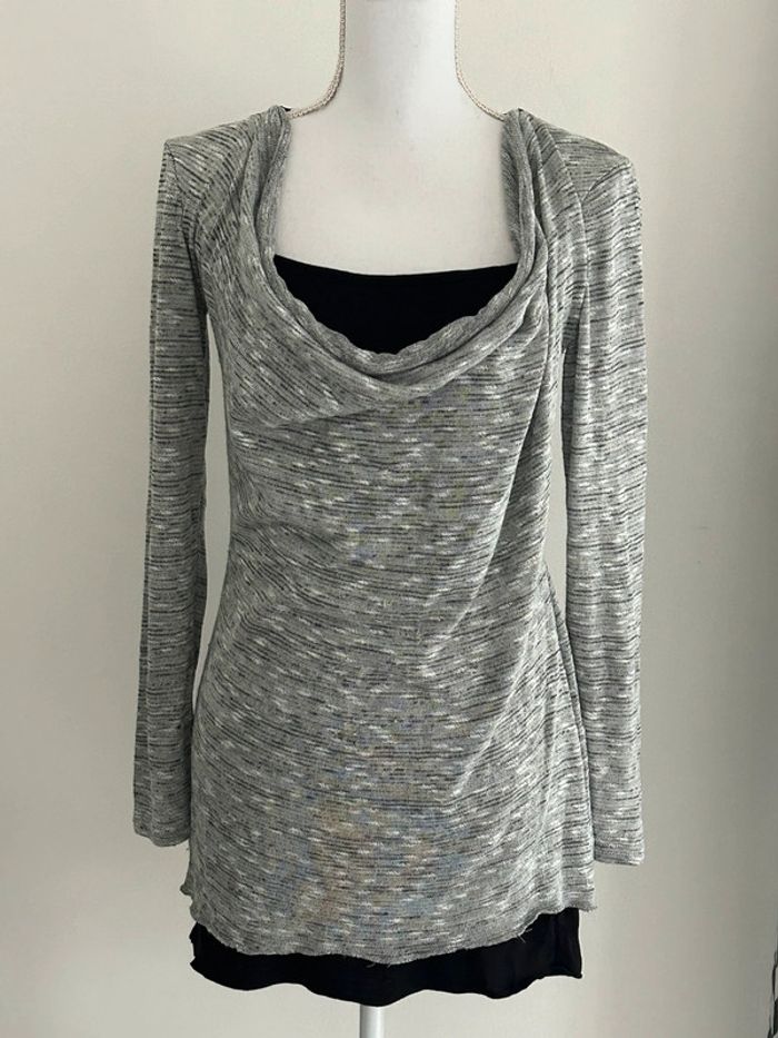 Robe gris et noir