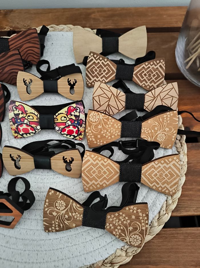 Nœuds papillon en bois - photo numéro 4