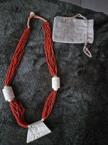 Grand Collier perles Éléphant