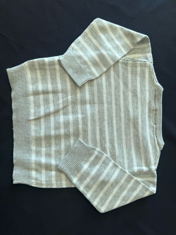 Pull 12-18 mois In Extenso gris - photo numéro 3