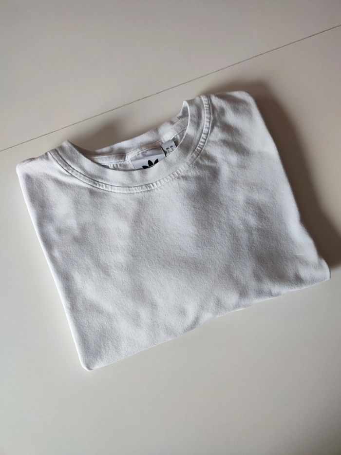 T-shirt blanc Adidas – Taille L - photo numéro 2