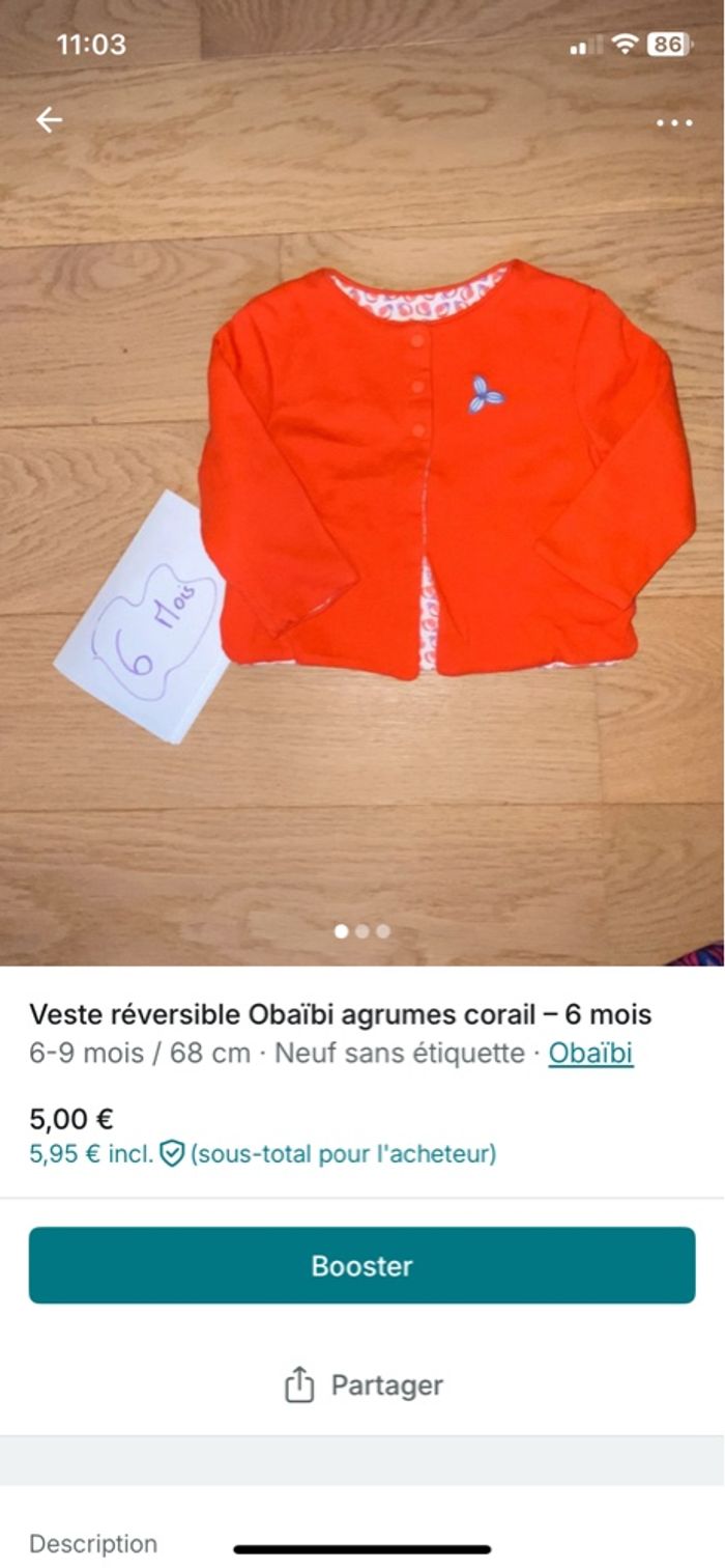 Lot 38 pièces 6 mois fille - photo numéro 3