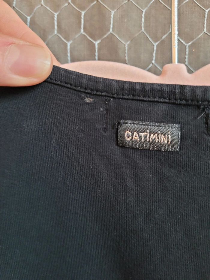 Tee shirt ML Catimini fille taille 2 ans noir - photo numéro 4