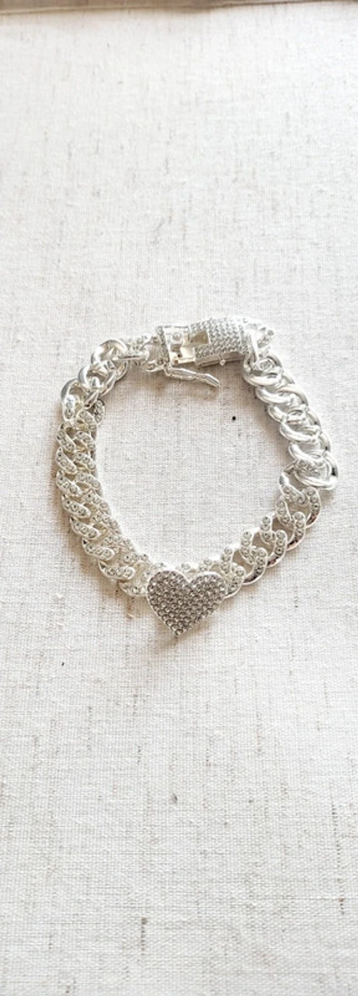 Bracelet de cheville cœur strass – Bijou chic et tendance - photo numéro 2