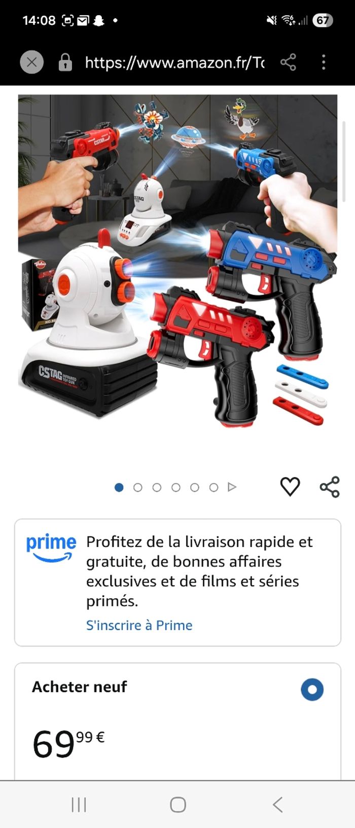 Pistolet laser avec projecteur - photo numéro 7