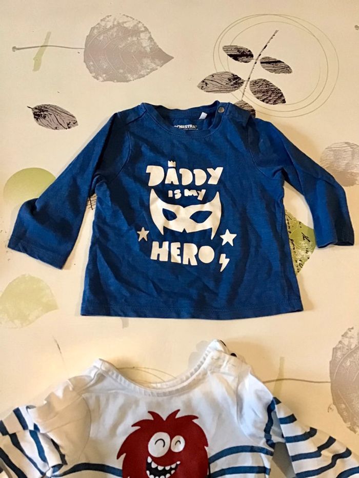 2 T Shirt manche longue taille 12 mois Orchestra - photo numéro 3