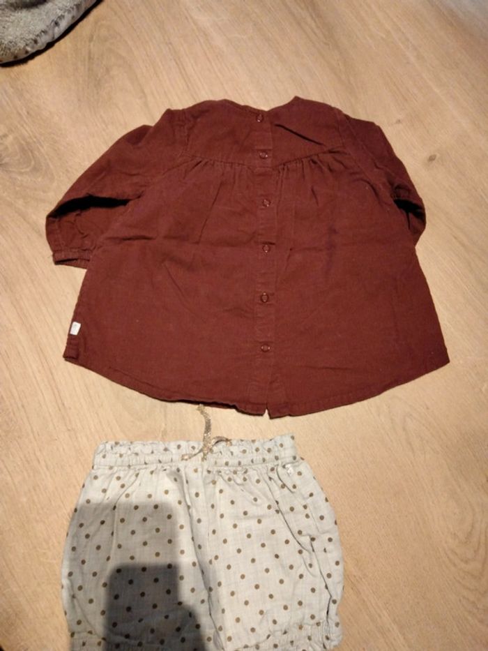 Ensemble blouse short 6 mois - photo numéro 3