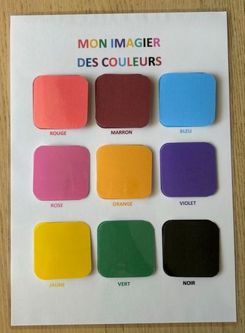 Fiche Montessori : L’imagier des couleurs 