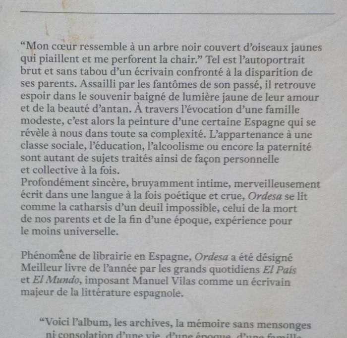 ORDESA de Manuel VILAS Ed. du Sous-Sol - photo numéro 2