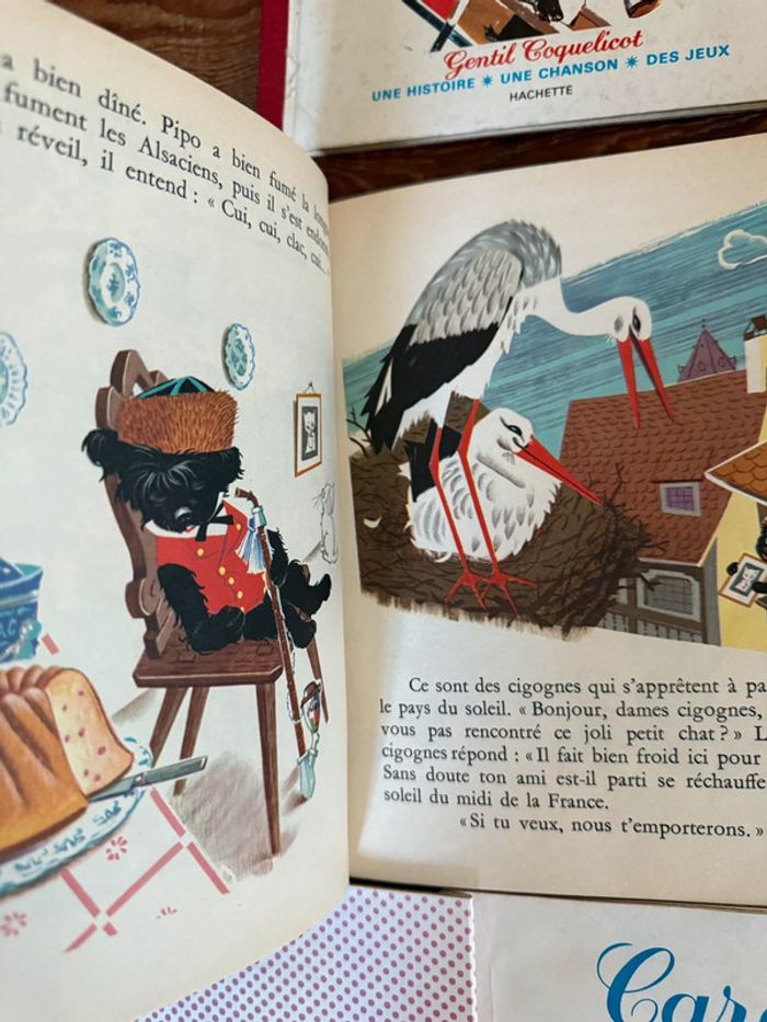 Bord rouge - Lot de 8 livres anciens vintage Caroline Gentil Coquelicot Pierre Probst Hachette - photo numéro 6