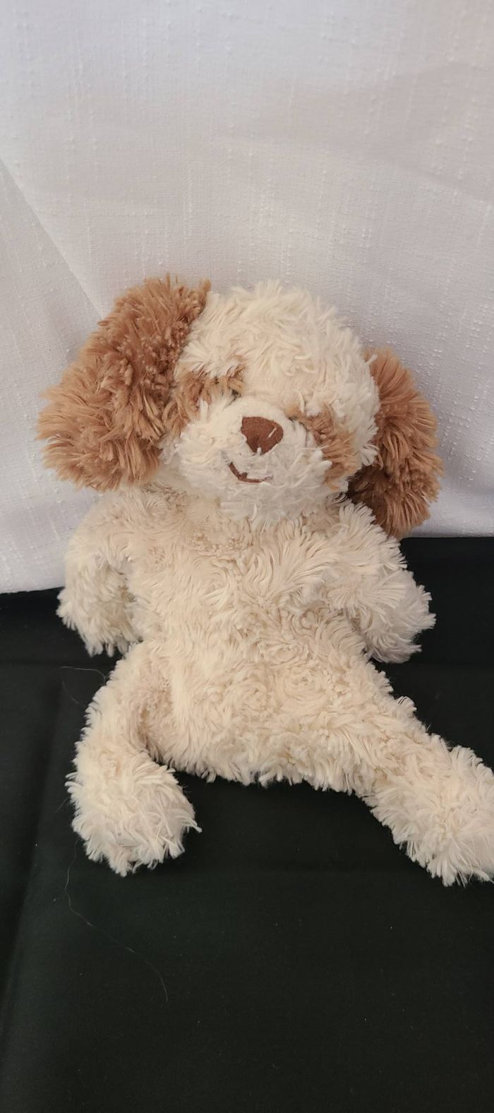 Peluche chien BUKOWSKI beige marron