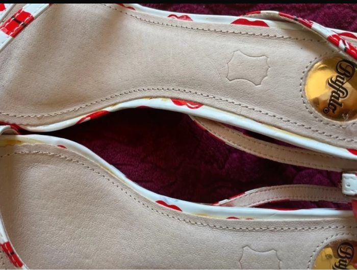 Sandales Buffalo à talons blanche et rouge - photo numéro 9