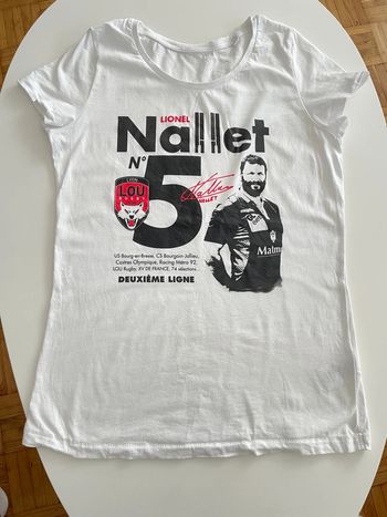 T-shirt blanc club Lyon Lou rugby taille M
