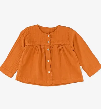 Blouse à manches longues 6 mois en coton bio Poudre Organic