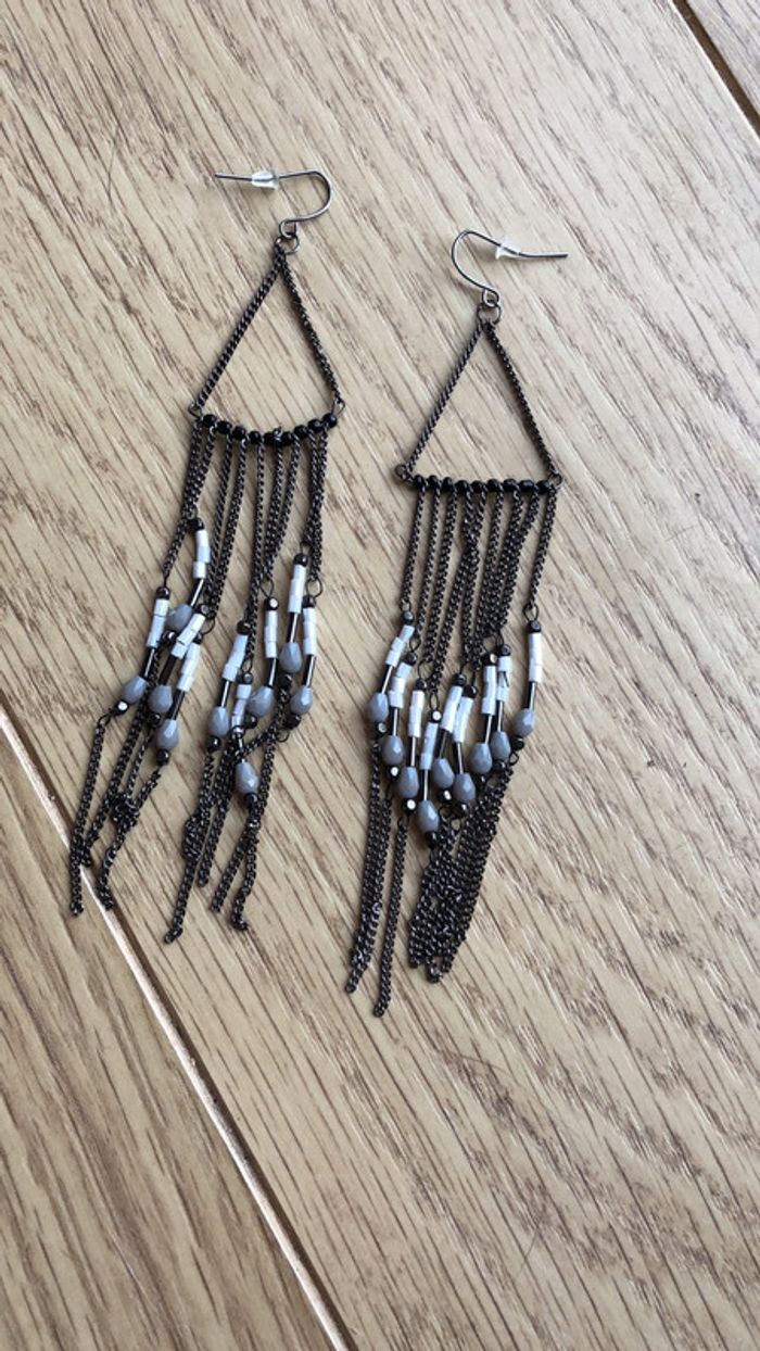 Magnifiques boucles d’oreilles de créateur / boucles d’oreilles longues