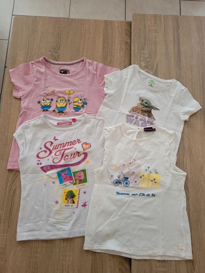 Lot de 4 tee-shirts fille en 6 ans