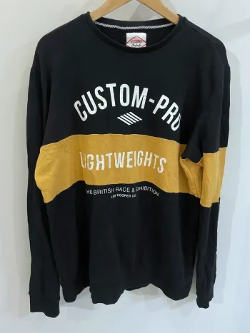 Crewneck black yellow Lee Cooper size L
