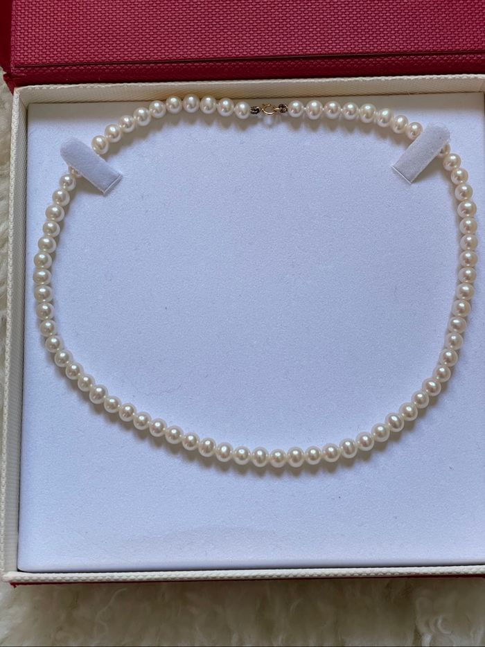 Collier de perles de culture fermoir or 18 carats - photo numéro 3