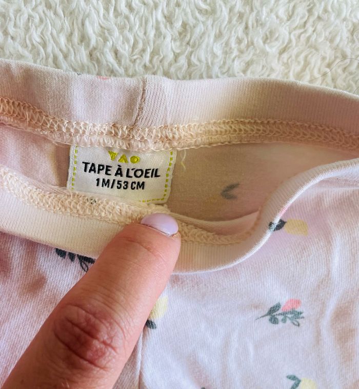 lot de 2 leggings taille 1 mois - photo numéro 2