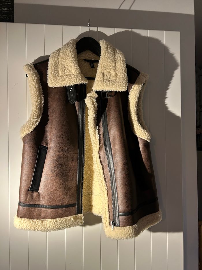 Veste aviateur sans manche fourree H&M - photo numéro 2