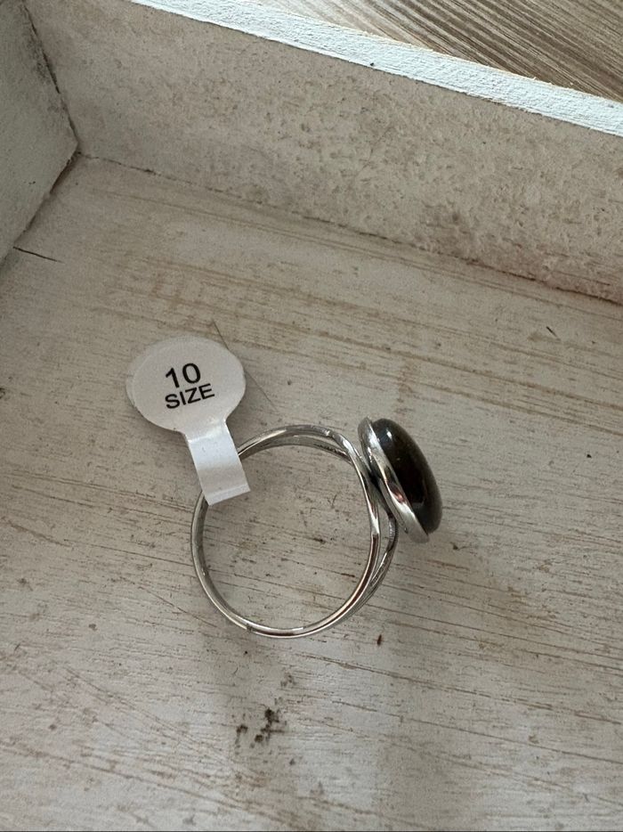 Bague argentée et marron T10 - photo numéro 4