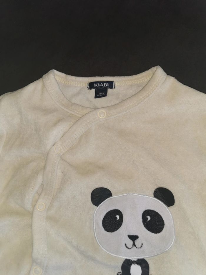 Pyjama 2 pièces velours Kiabi 18 mois panda - photo numéro 4