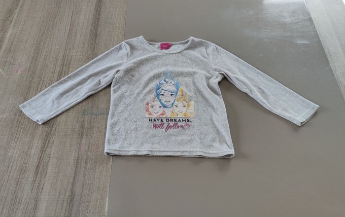 Pyjama Disney fille 6 ans gris et rose – bon état - photo numéro 3