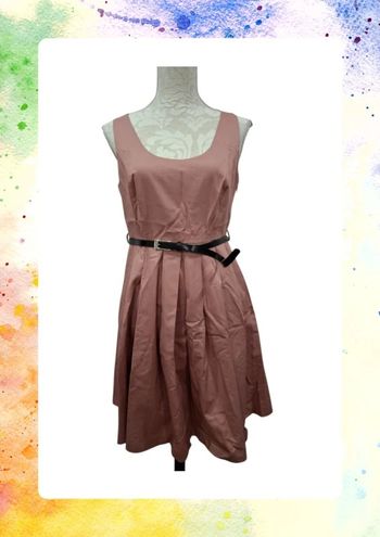 Robe rose clair ceinture noire zara taille M 38