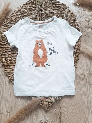 🐻 tee shirt mixte 9-12 mois C&A 🐻