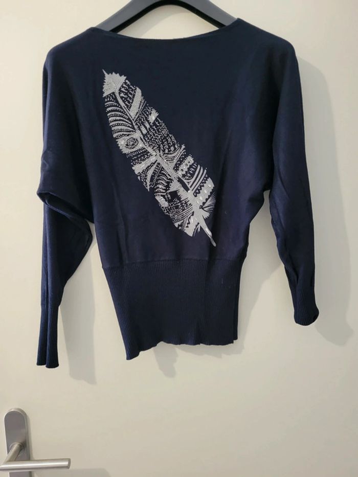 Pull légère bleu TU - photo numéro 2