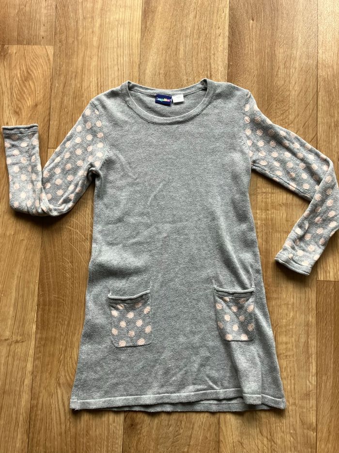 Robe rose et gris fille 5 ans - photo numéro 3