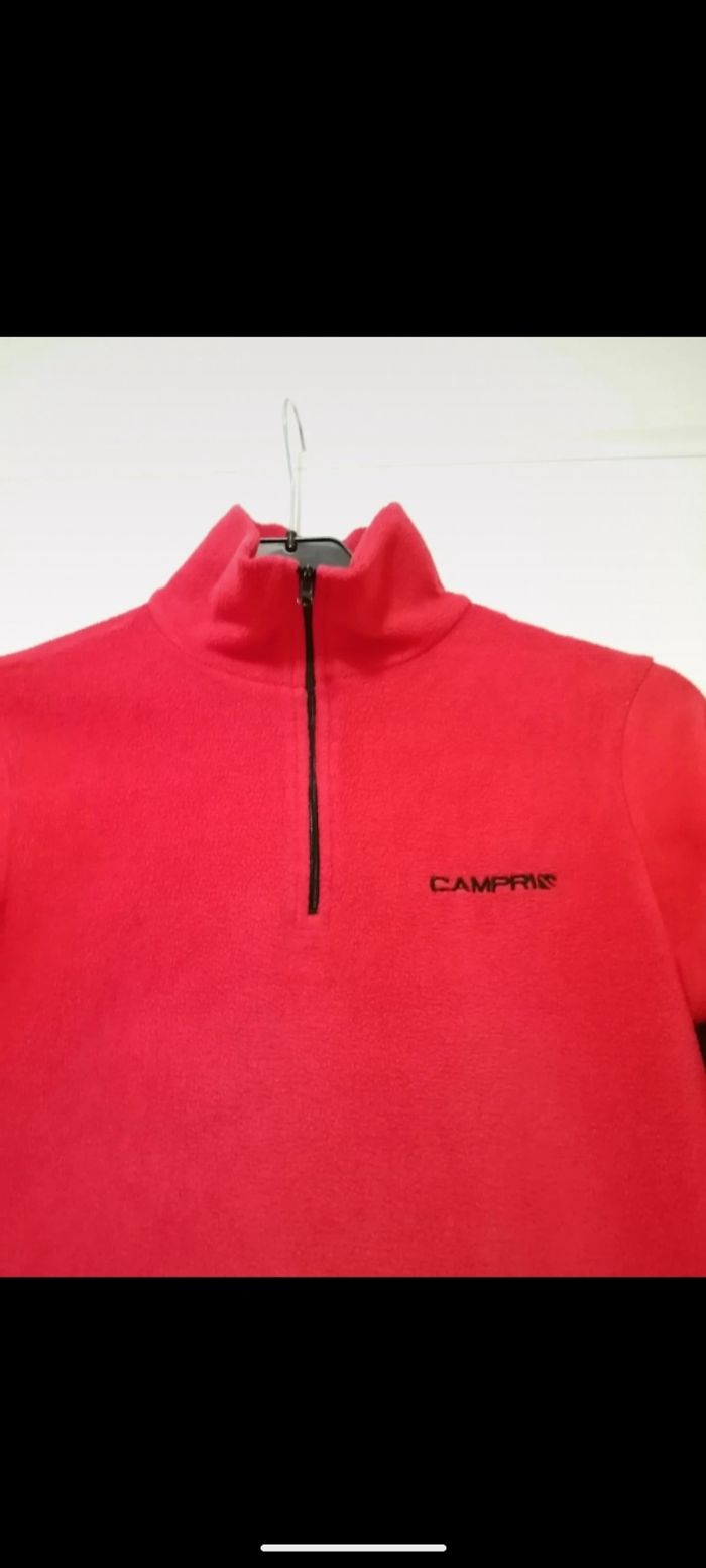 Sweat polaire Campris rouge. Taille 12 ans - photo numéro 2