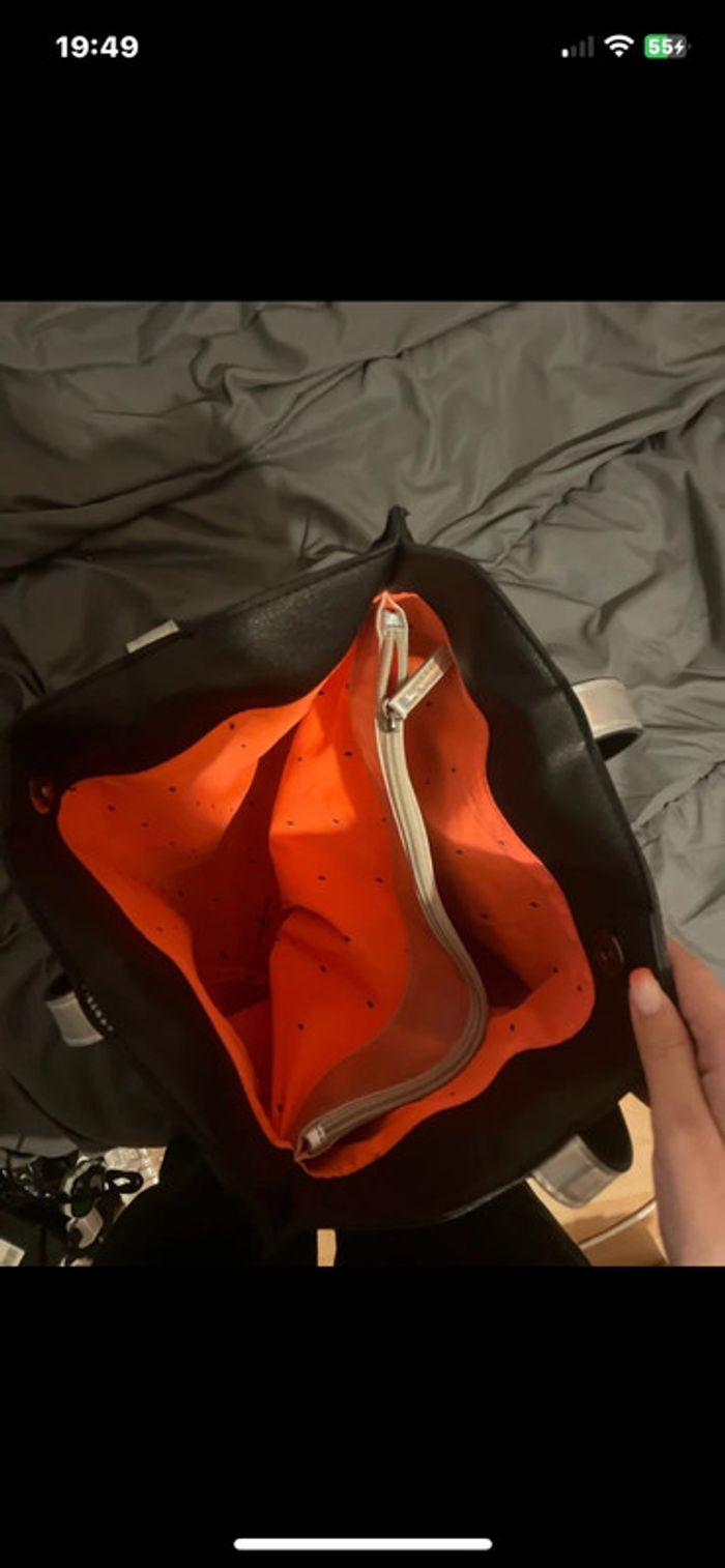 Sac Tote Bag Noir Élégant – Pratique & Grande Contenance (Cours / Bureau / Quotidien) - photo numéro 6