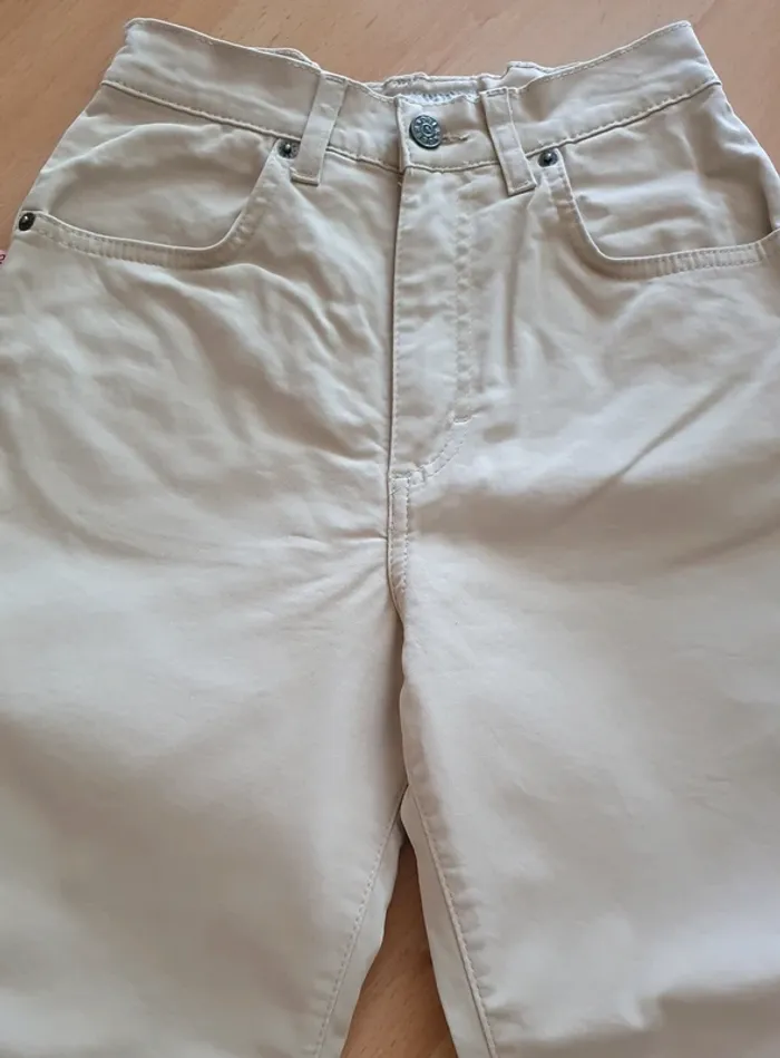 Pantalon crème/ocre Ober - photo numéro 4
