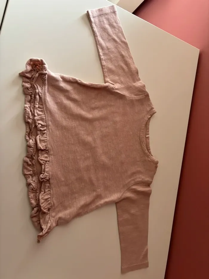 T-shirt longues manches rose PLAY UP 12M - photo numéro 2